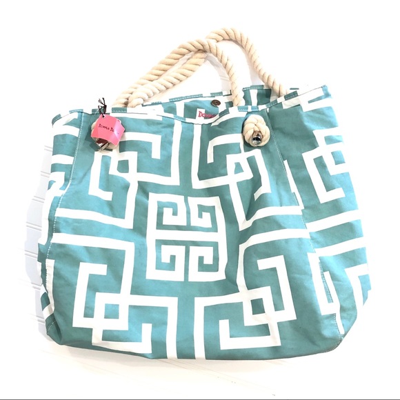 donna dixon Handbags - NWT DONNA DIXON Beach Tote Rope Handle HUGE